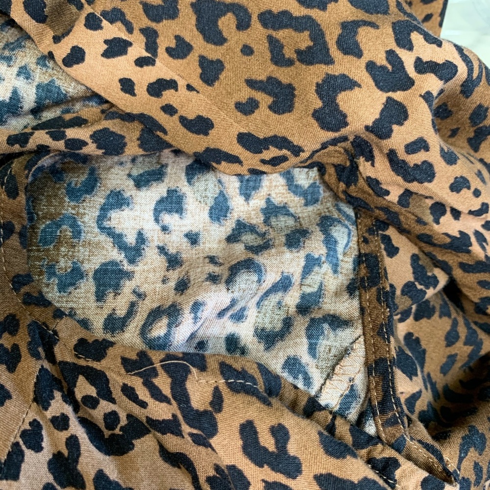 R&K VINTAGE Animal Print Leopard Ruffle Hem Dress - Picture 9 of 9